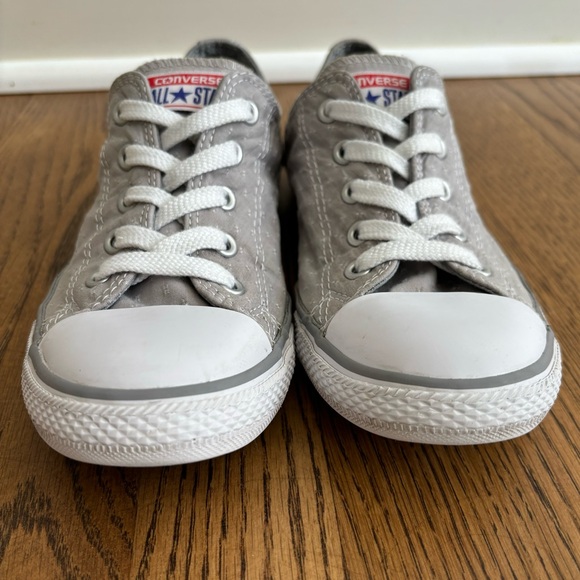 Converse Chuck Taylor All Star Dainty Grey Stitched Pattern Womens Size 7 - Picture 3 of 12